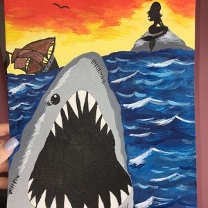 Shark painting done by yours truly!